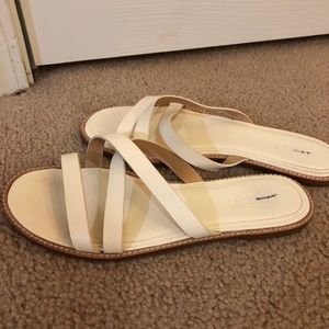 JCrew White Sandals - Barely Worn